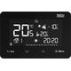 Tech Przewodowy regulator ST-293z v3 czarny, pokojowy dwustanowy zasilany 230V szklany podtynkowy