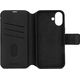 Decoded Decoded Leather Detachable Wallet - skórzana obudowa ochronna do iPhone 16 Plus kompatybilna z MagSafe (black)