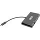 Wieloportowy adapter USB-C 4K HDMI, VGA, USB-A, GbE, HDCP U444-06N-HV4GUB Czarny