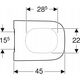 Deska sedesowa 500.237.01.1 / GEBERIT / SMYLE SQUARE / DESKA SEDESOWA, MOCOWANIE Z GÓRY, WOLNE OPADANIE, ZACHODZĄCA POKRYWA DESKI SEDESOWEJ, SLIM DESIGN /
