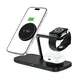 Tech-Protect QI15W-A45 3in1 Magnetic MagSafe Wireless Charger Black