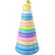 LeanToys Piramidka Kaczuszka Układanka 12 Kółek 39cm x 17,5cm x 17,5cm