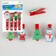 Dekoracja świąteczna Craft with Fun OZDOBA BN KLAMERKI MIX 4SZT/7CM CF PBH 12/144