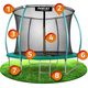Trampolina ogrodowa Neo-Sport NS-10C181 z siatką wewnętrzną 10 FT 312 cm