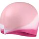 Speedo Dziecięcy czepek silikonowy Speedo MULTI COLOUR SILC CAP JU oyster/white/blush