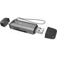 Czytnik Natec SCARAB 3 USB-A + USB-C SD/MICRO SD USB 3.1 GEN 1 SZARY (NCZ-2262)