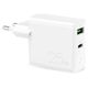 Ładowarka Puro Mini Fast Travel Charger 1x USB-A 1x USB-C 3 A (PUR521WHT)