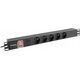 lanberg Listwa zasilająca  rack PDU 19 cali 1U 16A 5x230V 2m czarna