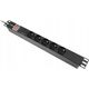 lanberg Listwa zasilająca  rack PDU 19 cali 1U 16A 5x230V 2m czarna