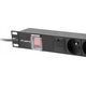 lanberg Listwa zasilająca  rack PDU 19 cali 1U 16A 5x230V 2m czarna
