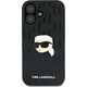 Karl Lagerfeld Karl Lagerfeld KLHCP16SPGKLKIPK iPhone 16 6.1" czarny/black hardcase Monogram Karl Head Pin