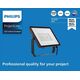 LED spotlight PHILIPS, IP65, 100W, 4000 K, 9500 lm, black, 32.4 x 3.8 x 25.6 cm