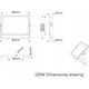 LED spotlight PHILIPS, IP65, 100W, 4000 K, 9500 lm, black, 32.4 x 3.8 x 25.6 cm