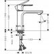 Bateria umywalkowa Hansgrohe Hansgrohe bateria umywalkowa 110 CoolStart bez kompletu odpływowego Rebris S, chrom 72520000