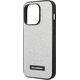 Karl Lagerfeld Etui Karl Lagerfeld do iPhone 14 Pro 6,1" hardcase srebrny/silver Glitter Plaque Logo