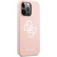Guess Guess GUHCP13XLS4GWPI iPhone 13 Pro Max 6,7" różowy/pink hard case Silicone 4G Logo
