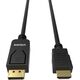 Vision VISION Professional εγκατάσταση staugliches Καλώδιο DisplayPort zu HDMI - 30 JAHRE GARANTIE - 4K 60 Hz - DP v1.3 - Gold-Steckverbinder - HDMI 2.0 unterstutzt Hotplug - DP (M) zu HDMI (M) - Aussendures -1.AWmes - Σβαρτς 13354378 4911607000002