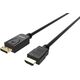 Vision VISION Professional εγκατάσταση staugliches Καλώδιο DisplayPort zu HDMI - 30 JAHRE GARANTIE - 4K 60 Hz - DP v1.3 - Gold-Steckverbinder - HDMI 2.0 unterstutzt Hotplug - DP (M) zu HDMI (M) - Aussendures -1.AWmes - Σβαρτς 13354378 4911607000002