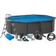 Swim & Fun Basic Pool Oval 490 x 360 x 120 cm, Anthracite Grey 13801519 5704840000000