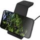 Φορτιστής Deltaco 3-σε-1 belaidis įkroviklis DELTACO 15 W, USB-C, Qi sertifikuotas, ένδειξη LED, juodas / QI-1037 13452017 7333048054050