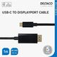 Καλώδιο Deltaco USB-C - DisplayPort καλώδιο DELTACO 4K UHD, paauksuotos jungtys, 1m, juodas / USBC-DP100-K / 00140012 13425961 7333048053046