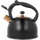 CZAJNIK STALOWY 2.5L INDUKCJA GAZ BRUNBESTE BB-2457 CZARNY ROSE GOLD