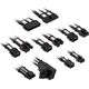 Kolink Kolink Core Pro Braided Cable Extension Kit 12V-2x6 Type 1 - Jet Black/Brilliant White 13338821 5999094005693