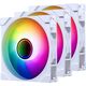 PHANTEKS M25 Gen2 PWM D-RGB Lüfter 3er-Pack - Reverse Blade, 140mm, weiß