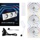 Lian Li UNI FAN TL Wireless Lüfter, ARGB, PWM, 3er-Pack - Reverse Blade, 120mm, weiß