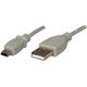 Kabel USB Logo USB-A - miniUSB 2 m Szary (17065)