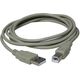 Kabel USB Logo USB-A - USB-B 1.8 m Szary (17057)