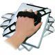 Stojak pod tablet, obrotowy, czarny