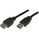 Kabel USB Logo USB-A - USB-A 1.8 m Czarny