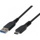 Kabel USB Logo USB-A - USB-C 1 m Czarny