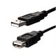 Kabel USB Logo USB-A - USB-A 3 m Czarny