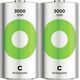 GP 1x2 GP ReCyko NiMH Accus C Baby 3000mAH, έτοιμο για χρήση 14265352 4891199223136