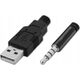 HP DHE-8001, s�uchawki z mikrofonem, przewodowaczarna, 2.0, pod�wietlona, 3.5 mm jack + USB