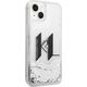 Karl Lagerfeld Etui Karl Lagerfeld Liquid Glitter Big KL HardCase do iPhone 14 srebrne
