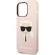 Karl Lagerfeld Etui Karl Lagerfeld KLHCP14LSLKHLP Apple iPhone 14 Pro hardcase różowy/pink Silicone Karl`s Head