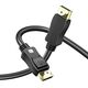 TECHLY DisplayPort 2.1 Audio/Video Cable M/M 4K 1m Black