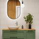 Washbasin faucet INVENA GABRO PLUS, high, chrome, with marble handle