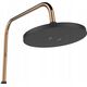 Shower system INVENA MOONLIGHT: rain and hand shower, mixer, black with gold details