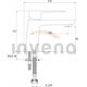 Washbasin faucet INVENA PAROS, low, chrome color