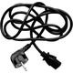 Kabel zasilający Logo Kabel sieciowy 230V zasilacz, CEE7 (widelec)-C13, 2m, VDE approved, czarny, Logo, 5 pack (economy), cena za 1 kus