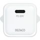 Deltaco USB-C μίνι φορτιστής sieninis įkroviklis DELTACO 1x USB-C, PD 20 W, baltas / USBC-AC150 13432088 7333048057655