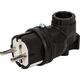PCESP Φορητό λαστιχένιο βύσμα 16A 2P+Z 230V IP44 uni-schuko γωνιακό PCE Taurus 05821-s μαύρο 13581173 9003399210822