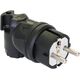 PCESP Φορητό λαστιχένιο βύσμα 16A 2P+Z 230V IP44 uni-schuko γωνιακό PCE Taurus 05821-s μαύρο 13581173 9003399210822