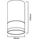Oprawa natynkowa / tuba Maclean, punktowa, okrągła, aluminiowa, GU10, 55x105mm, kolor czarny, MCE361 B