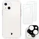 Bizon Case Clear Pack case + 2x screen glass + lens glass Apple iPhone 13 clear