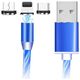 Kabel USB Aptel USB-A - USB-C + microUSB + Lightning Niebieski (4349-uniw)